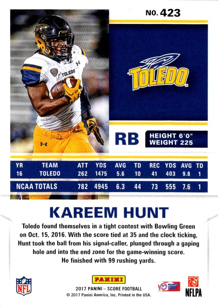 2017 Score Kareem Hunt
