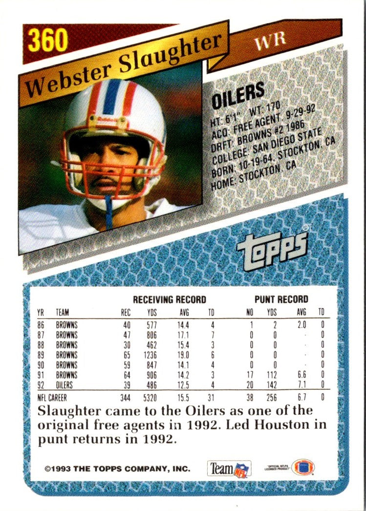 1993 Topps Webster Slaughter