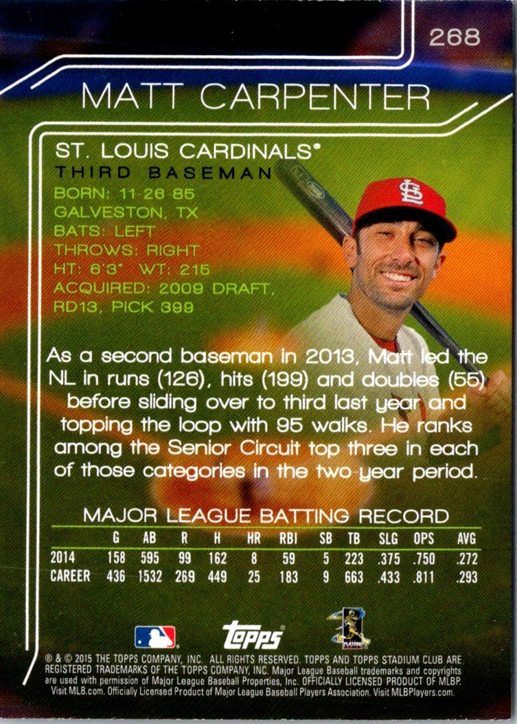 2015 Stadium Club Matt Carpenter