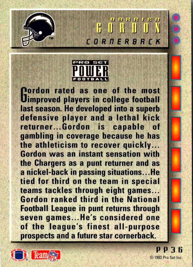 1993 Pro Set Power Update Prospects Gold Darrien Gordon