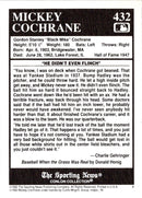 1992 Conlon Collection TSN Mickey Cochrane