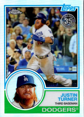 2018 Topps Chrome 1983 Refractors Justin Turner #83T-15