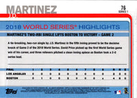 2019 Topps J.D. Martinez #76