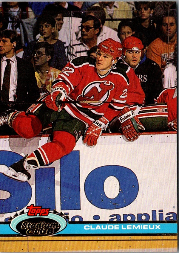 1991 Stadium Club Claude Lemieux #18