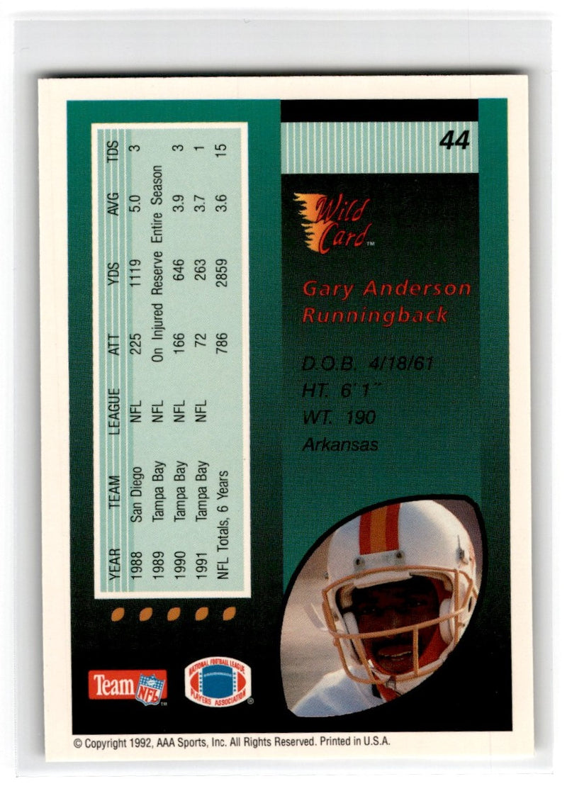 1992 Wild Card Gary Anderson