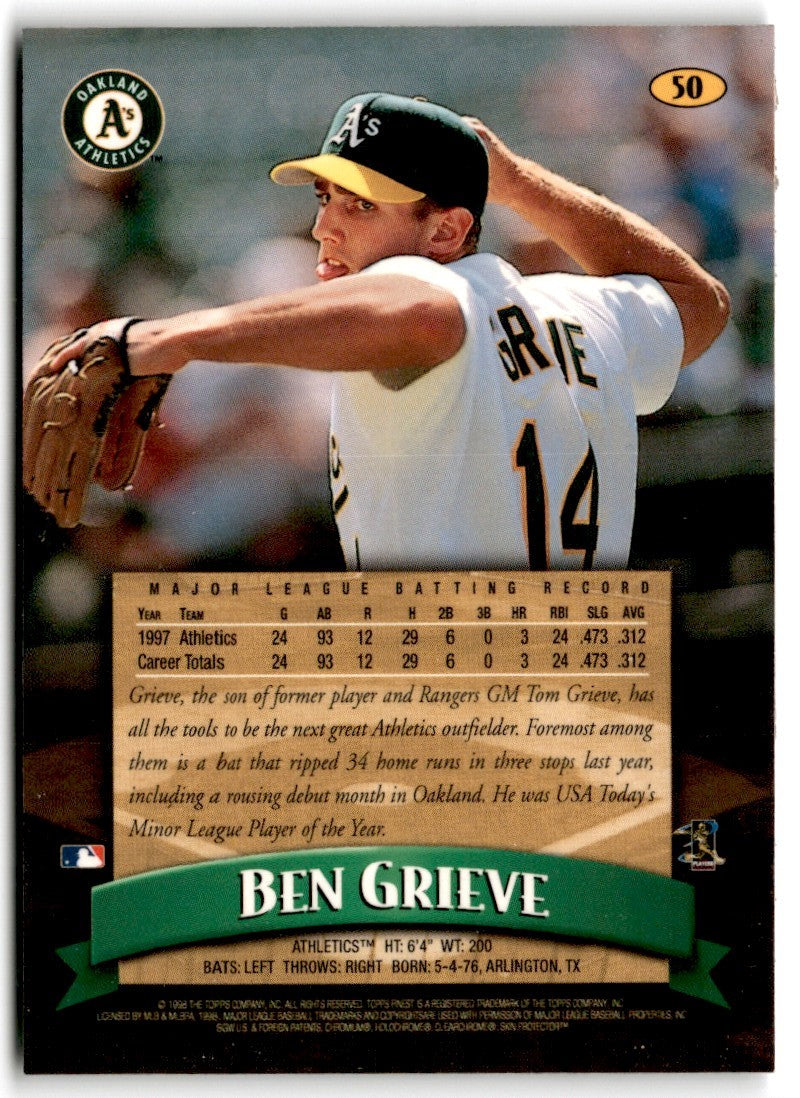 1998 Finest Ben Grieve