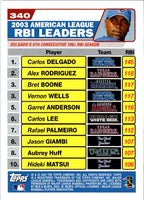 2003 Topps American League Runs Batted In Leaders #340