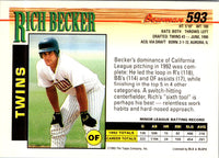 1993 Bowman Rich Becker #593