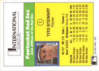 1990 CMC Pawtucket Red Sox Tito Stewart #1