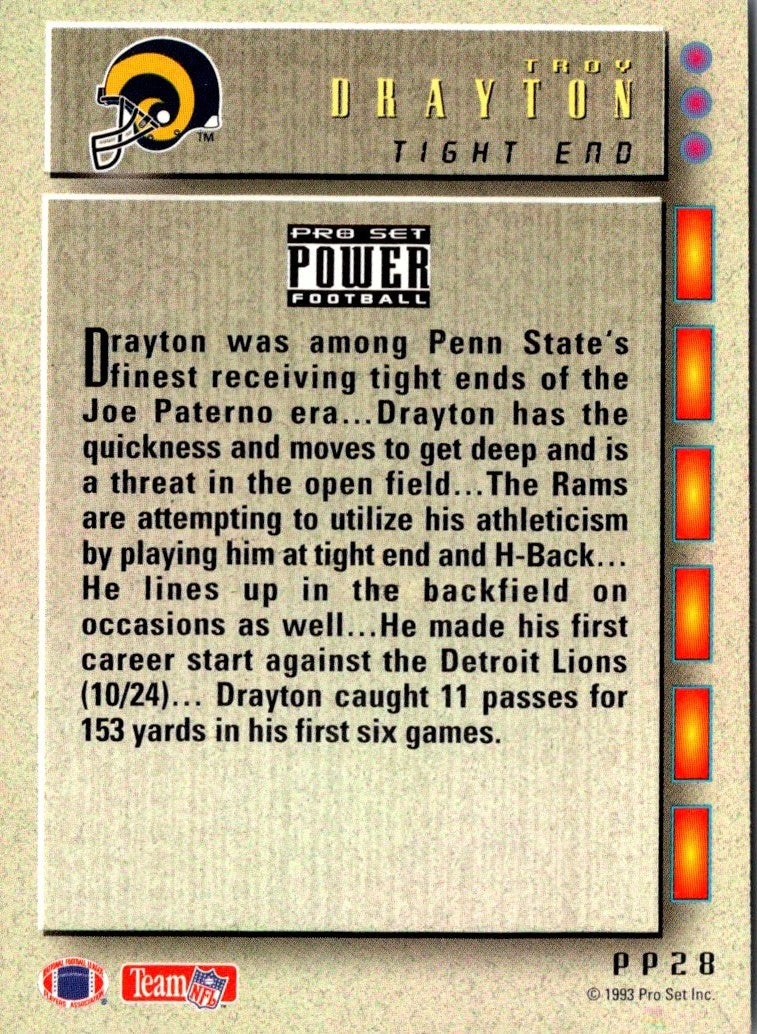 1993 Pro Set Power Update Prospects Gold Troy Drayton
