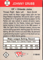 1989 T&M Senior League Johnny Grubb #42