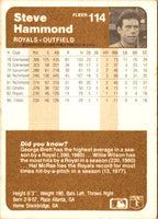 1983 Fleer Steve Hammond #114 Rookie
