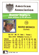 1990 CMC Denver Zephyrs Mario Monico