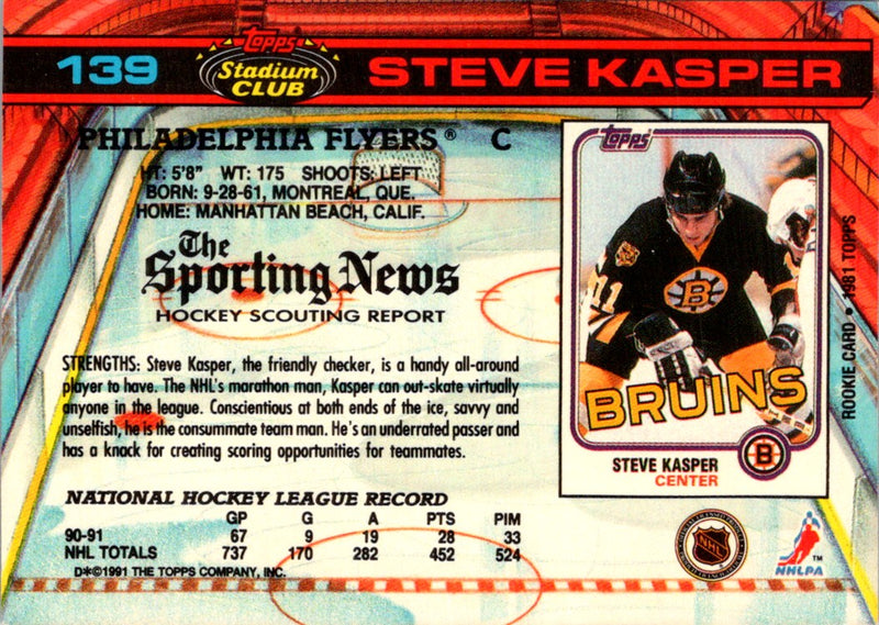 1991 Stadium Club Steve Kasper