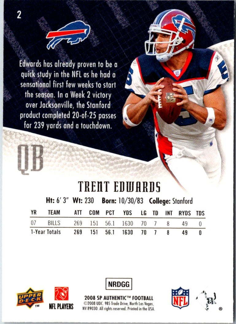 2008 Upper Deck Ultimate Collection Trent Edwards