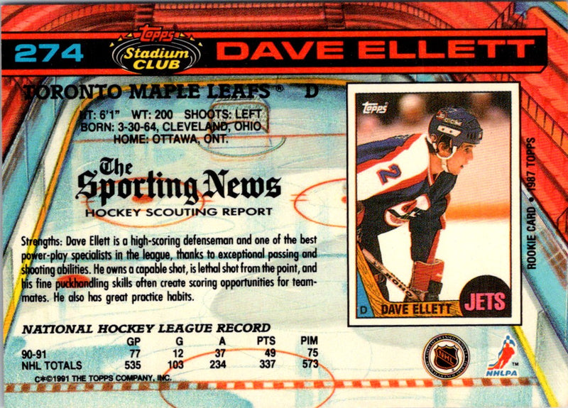 1991 Stadium Club Dave Ellett