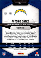 2016 Panini Certified Mirror Antonio Gates #1 010/499