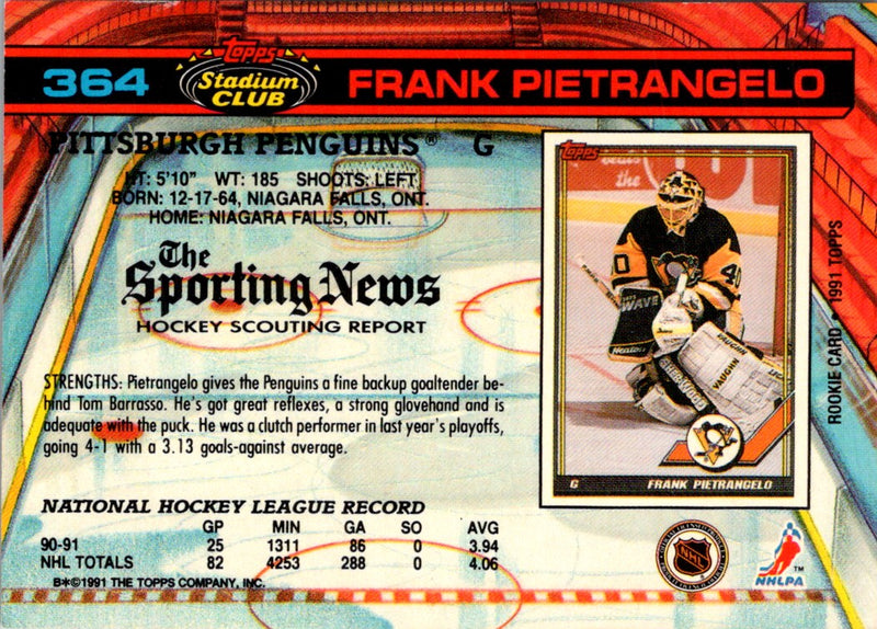 1991 Stadium Club Frank Pietrangelo