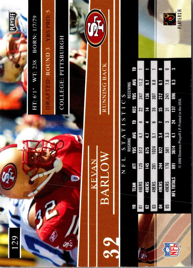 2006 Playoff Prestige Kevan Barlow