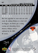 2002 Upper Deck Sweet Shot Antonio McDyess