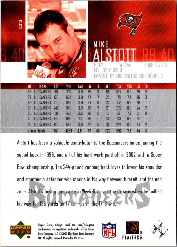 2000 Topps Gold Label Holiday Match-Ups Fall Rob Johnson/Mike Alstott #T4