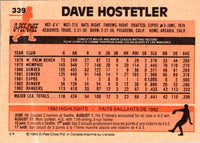 1983 O-Pee-Chee Dave Hostetler #339