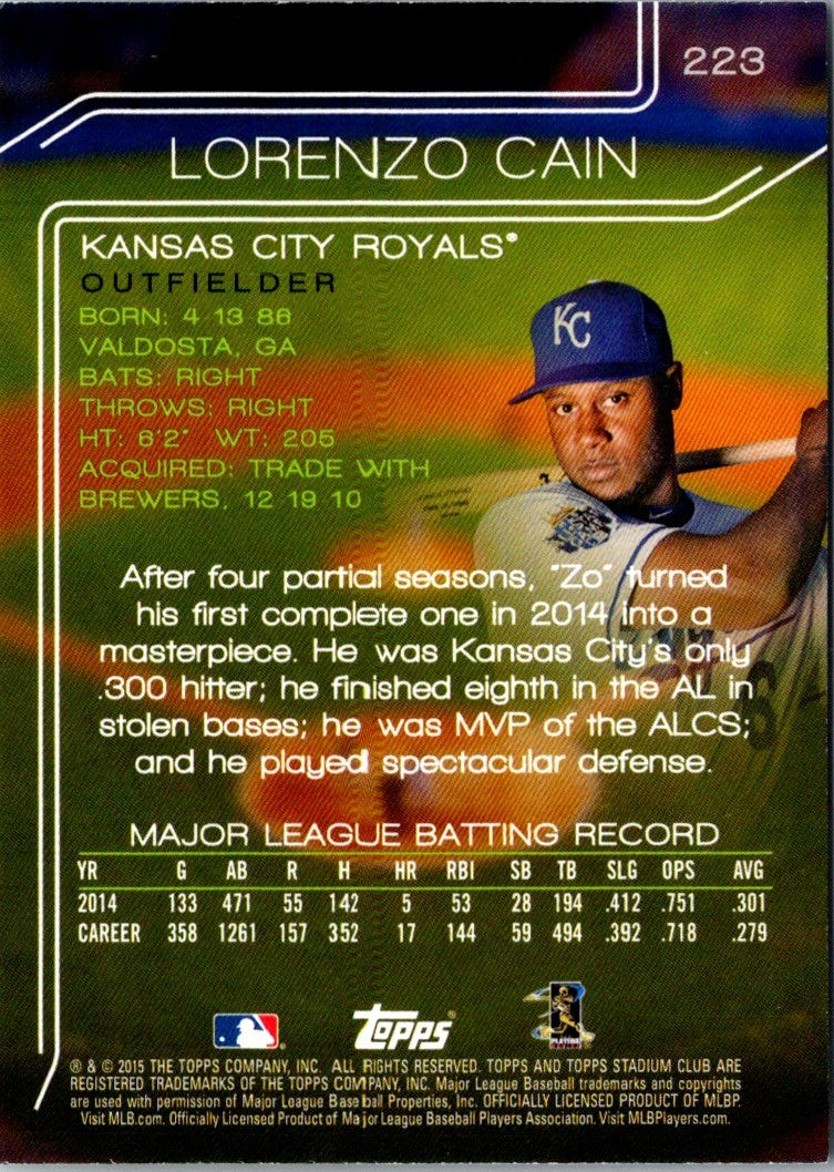 2015 Stadium Club Lorenzo Cain