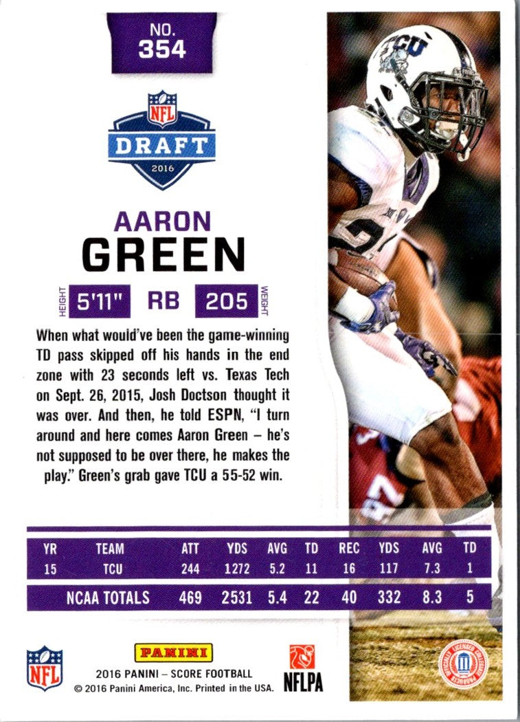 2016 Score Aaron Green