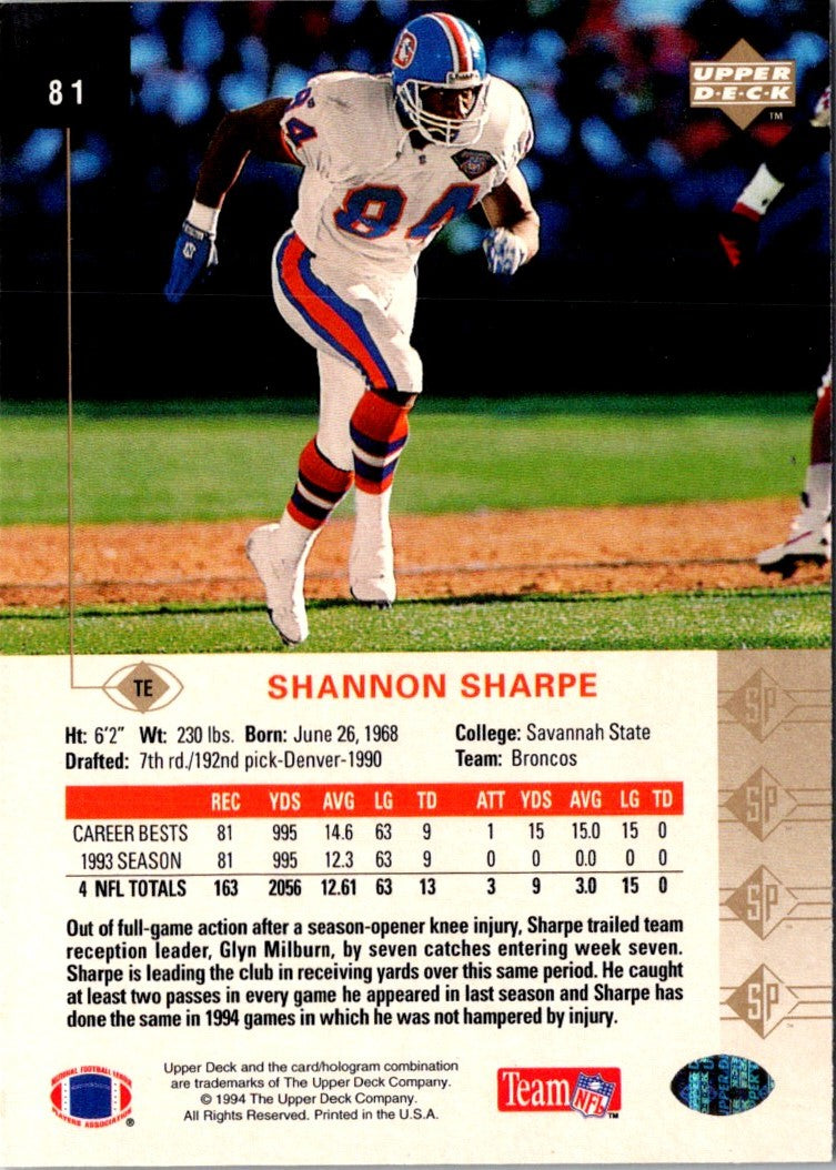 1994 SP Shannon Sharpe