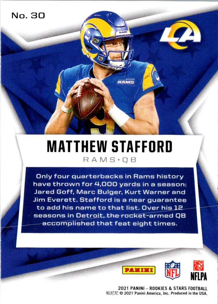 2021 Panini Rookies & Stars Matthew Stafford