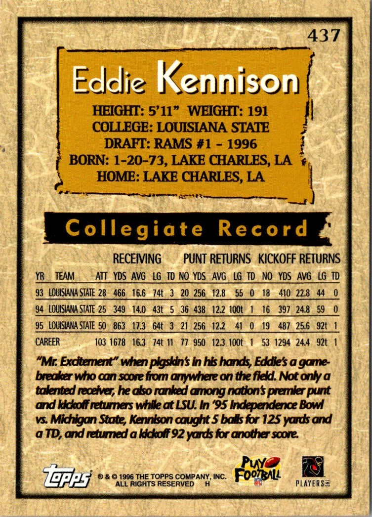 1996 Topps Eddie Kennison