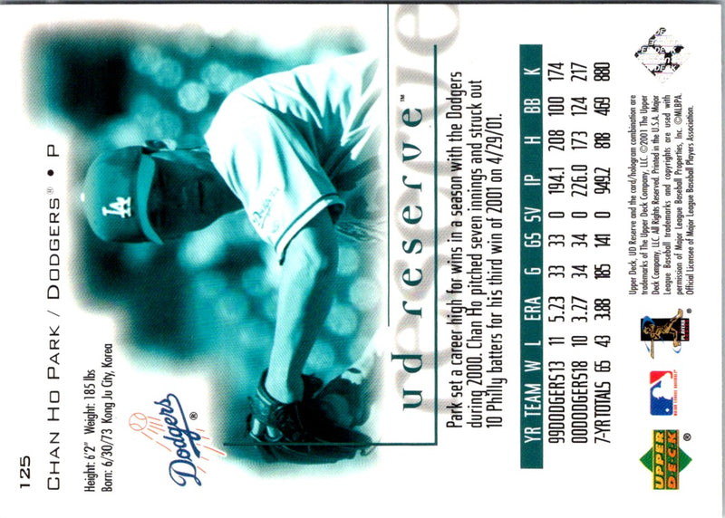 2001 UD Reserve Chan Ho Park