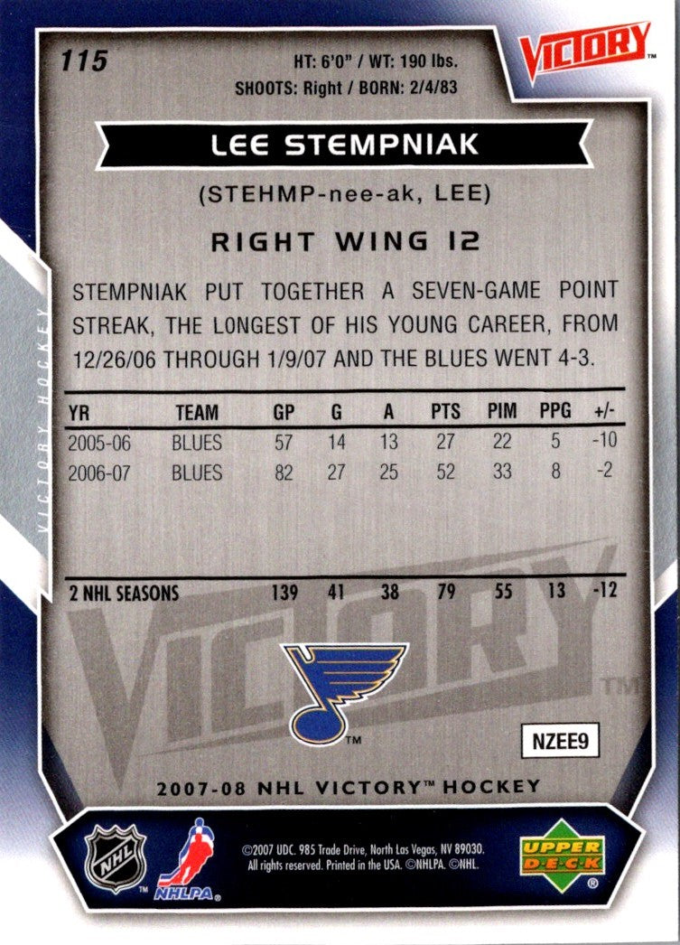 2007 Upper Deck Victory Lee Stempniak