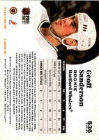 1991 Pro Set Geoff Sanderson #536 Rookie