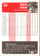 1985 Fleer Mark Clear
