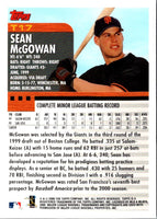 2000 Topps Chrome Traded & Rookies Sean McGowan #T17 Rookie