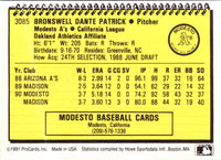 1991 ProCards Bronswell Patrick #3085