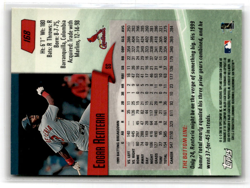 2000 Stadium Club Chrome Edgar Renteria