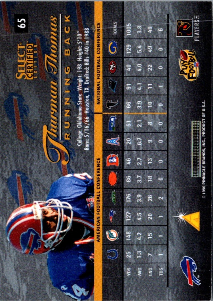 1996 Select Certified Thurman Thomas