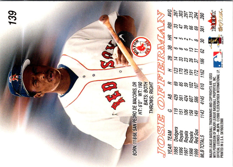 2000 SkyBox Jose Offerman