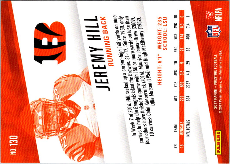 2017 Panini Prestige Jeremy Hill