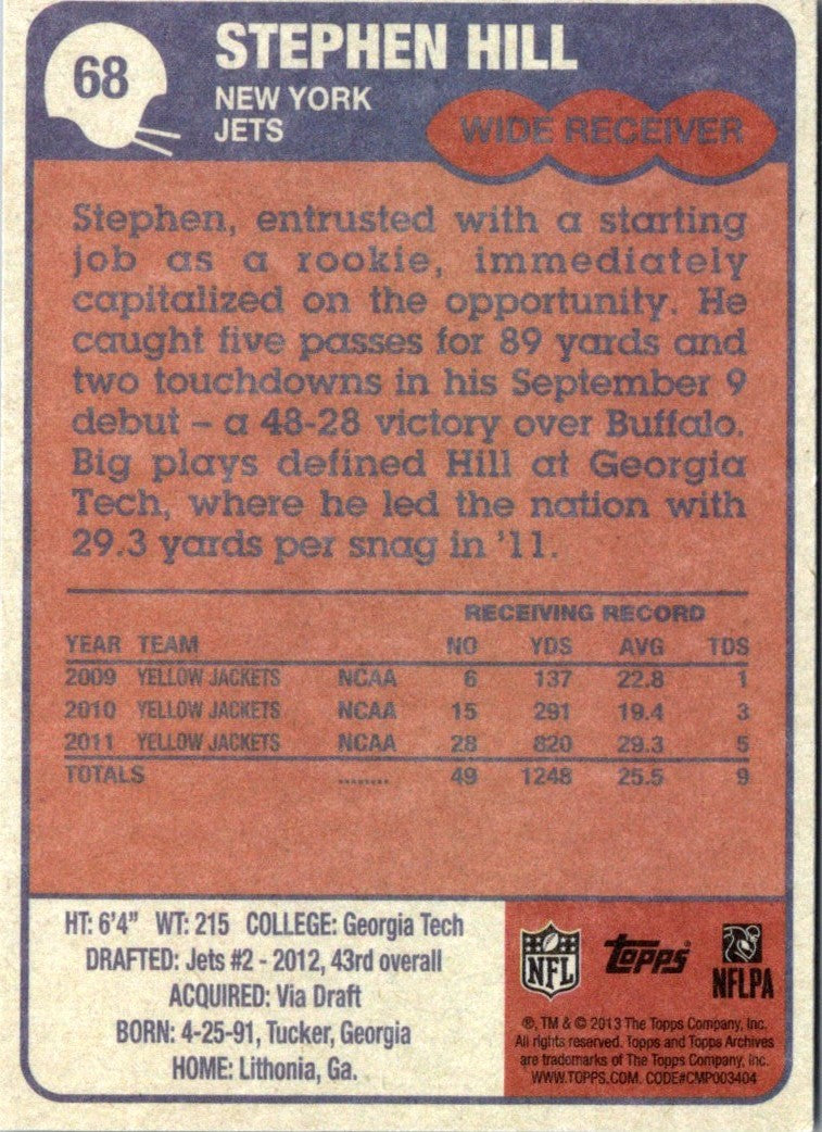 2013 Topps Archives Stephen Hill