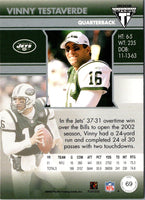 2002 Pacific Private Stock Titanium Retail Vinny Testaverde #69