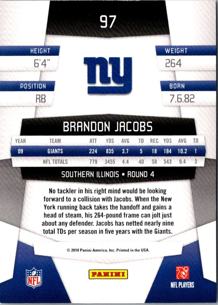 2010 Panini Certified Brandon Jacobs