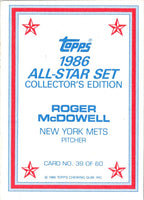1986 Topps Glossy Roger McDowell #39