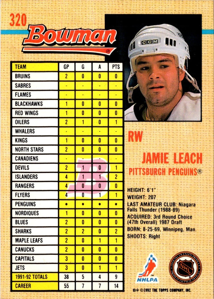 1992 Bowman Jamie Leach