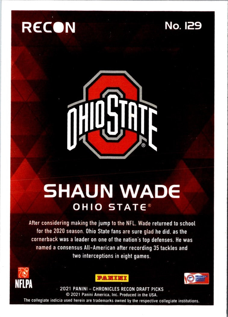 2021 Panini Chronicles Draft Picks Shaun Wade