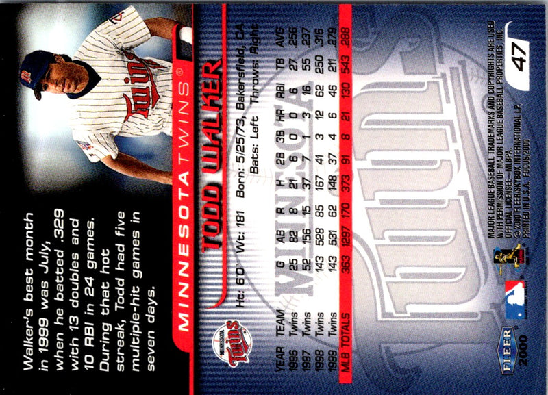 2000 Fleer Focus Todd Walker