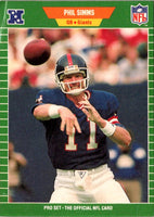 1989 Pro Set Phil Simms #291