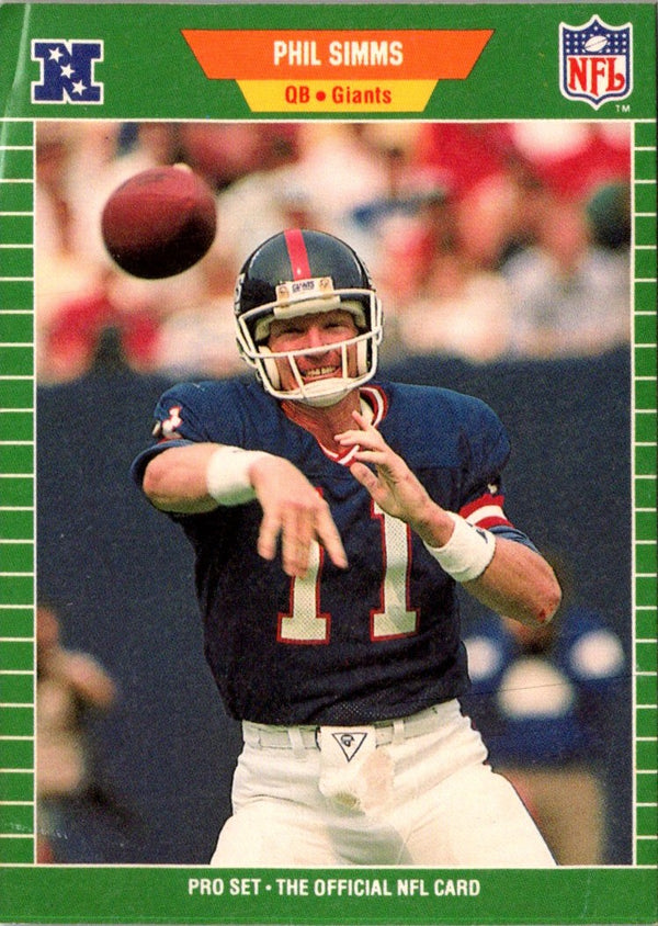 1989 Pro Set Phil Simms #291